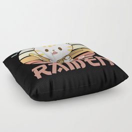 I Just Really Like Ramen Cute Cat Eats Ramen Floor Pillow