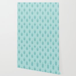 Geometric Garden - Light teal Wallpaper