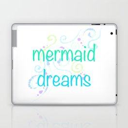 Mermaid Dreams with Swirly Bubbles Laptop Skin