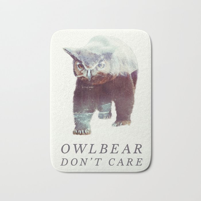 Owlbear (Typography) Bath Mat