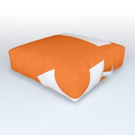 Number 5 (White & Orange) Outdoor Floor Cushion