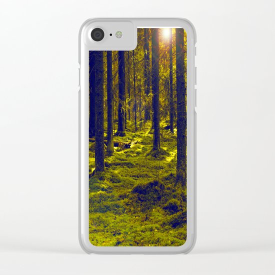 Green Forest Clear iPhone Case