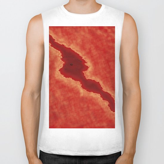 Red Eye Crack Biker Tank
