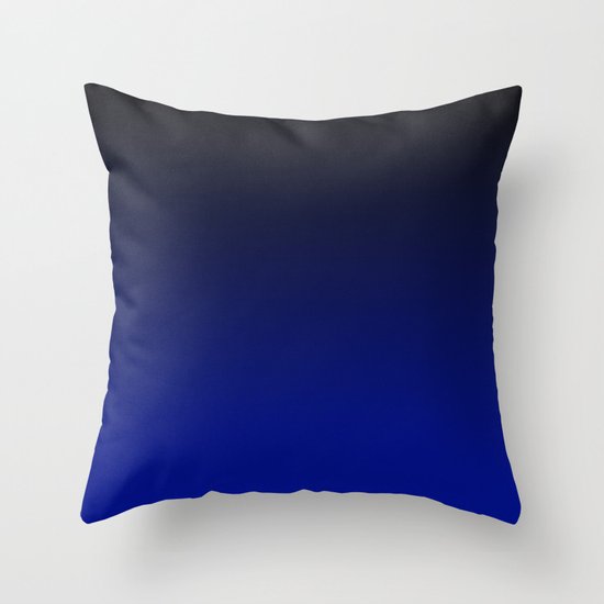 Cobalt blue Ombre Throw Pillow
