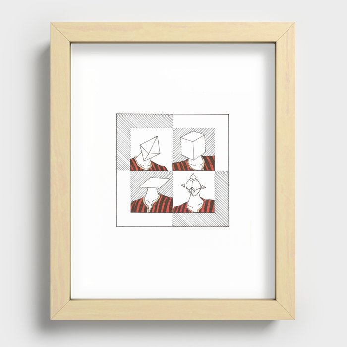 Ability to make your head any geometric shape Recessed Framed Print