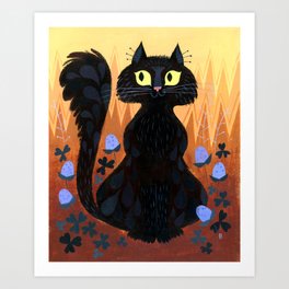 Black Cat Art Print