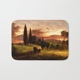 Landscapes of Tuscany Bath Mat | Bucolic, Italian, Ruralfarm, Italianhills, Panorama, Hills, Greenhills, Tuscanyhills, Chianti, Tuscancountryside 