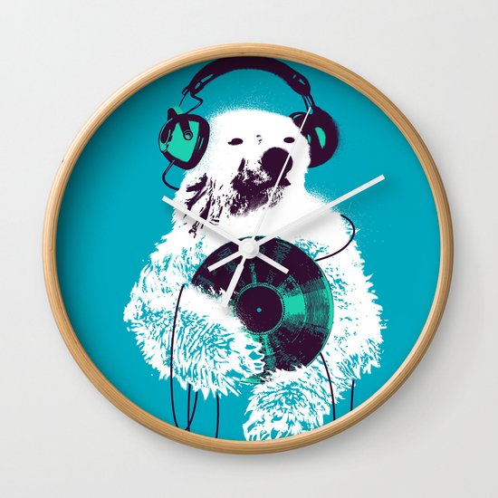 Record Bear Wall Clock