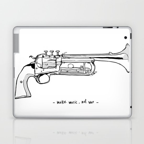 Make music, not war. Laptop & iPad Skin