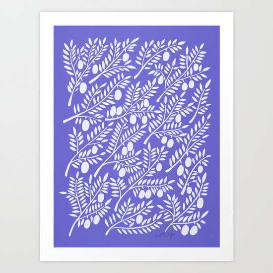 Olive Branches – Periwinkle Art Print