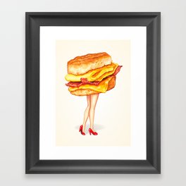 Bacon Egg & Cheese Pin-Up Framed Art Print