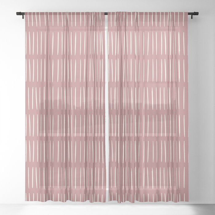 Fiddlesticks Red Sheer Curtain