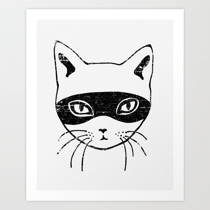 Bad Cat Art Print