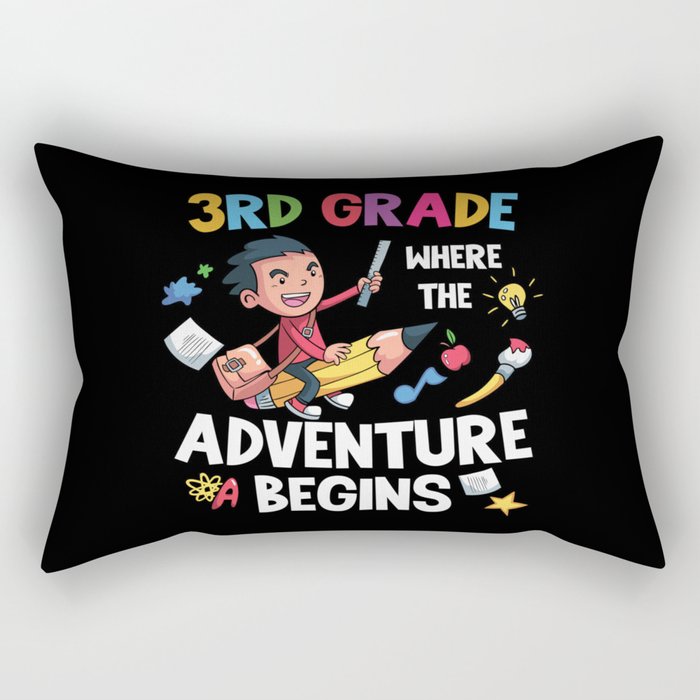 3rd Grade Where The Adventure Begins Rectangular Pillow