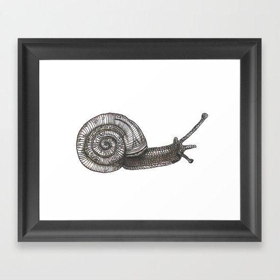 A snail named Benjamin Framed Art Print