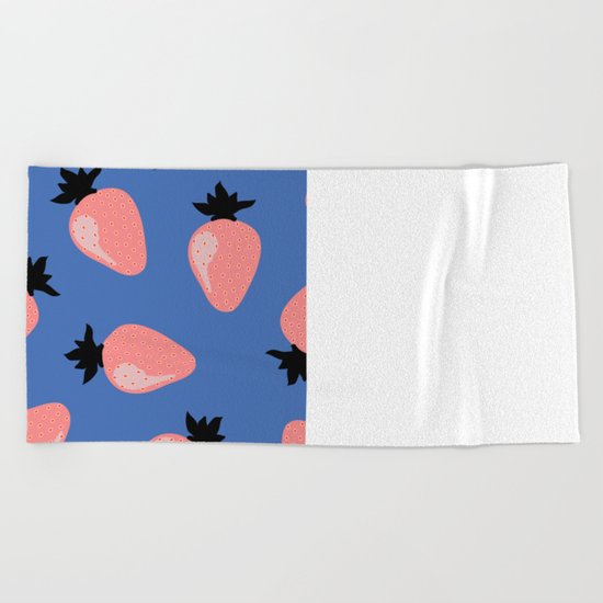 Strawberries Beach Towel
