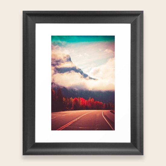 Misty Road Framed Art Print