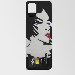 Glamour Vibe Red Lips and Purple Eyes Portrait Silhouette Android Card Case