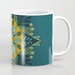 Sprouting Mandala – Teal Coffee Mug