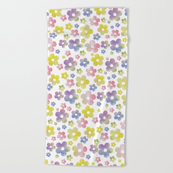 Flower Power Beach Towel