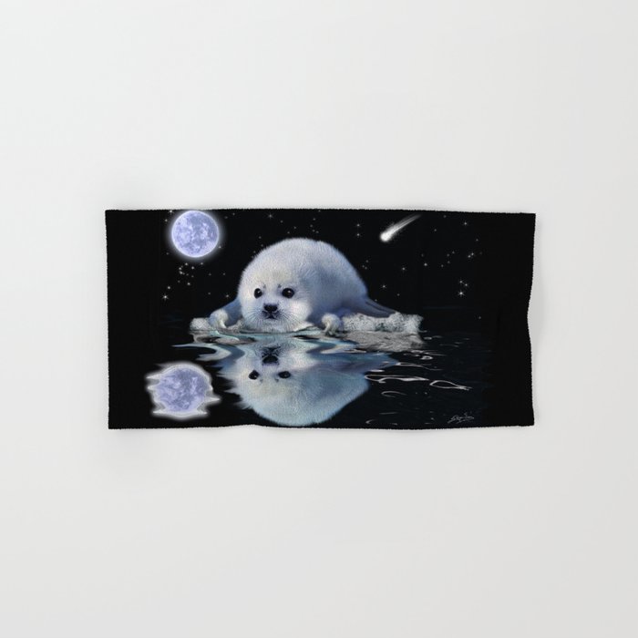 Destiny - Harp Seal Pup & Ice Floe Hand & Bath Towel
