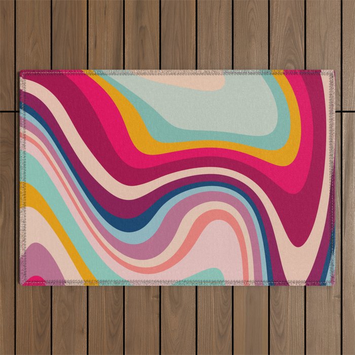 Boho Fluid Abstract Outdoor Rug