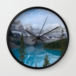 Moraine Lake Rocky Mountain Banff Canada  Wall Clock