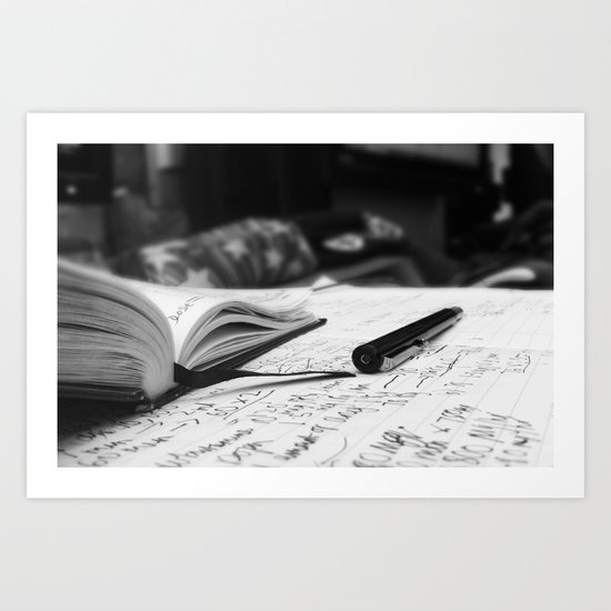 Studying Hard Art Print