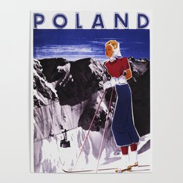 Poland for Winter Sports - Vintage Travel Poster