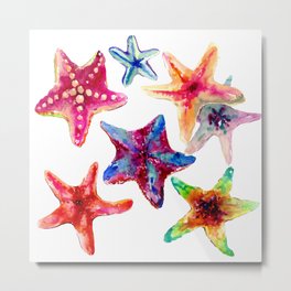 Starfish Metal Print | Coralsea, Nautical, Starfishwallart, Starfishgift, Seaworlddesign, Graphicdesign, Coralstarfish, Aquatic, Starfishwatercolor, Starfishhomedecor 