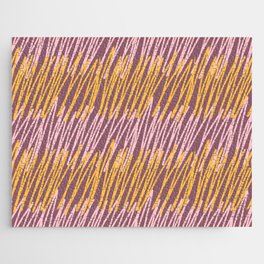Scribbled Impatience 4A | Mauve and Yellow | Pattern Jigsaw Puzzle