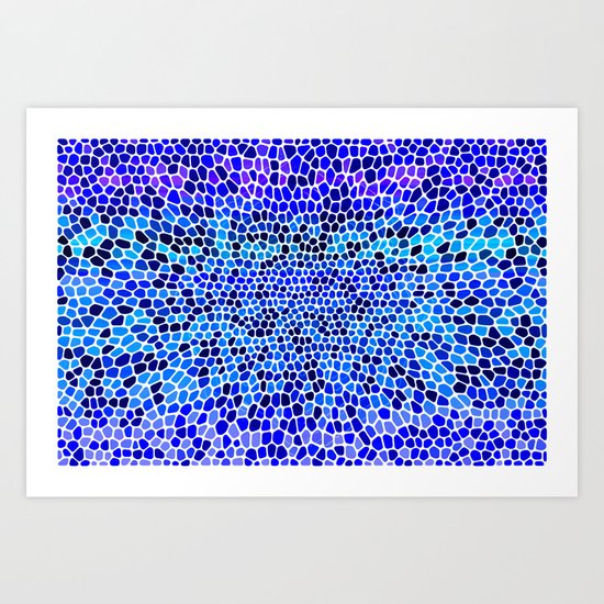 THINK BLUE Art Print