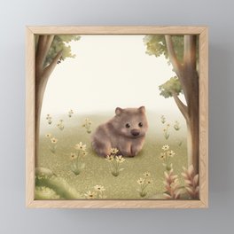 Brownie The Wombat Framed Mini Art Print