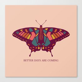 Better Days Butterfly Canvas Print