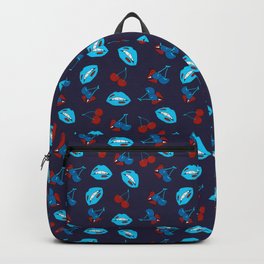 Cherry Lips love blue Backpack