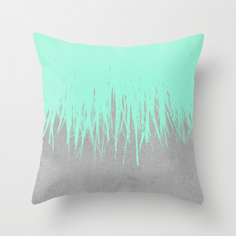 Fringe Concrete Mint Throw Pillow By Projectm Society6