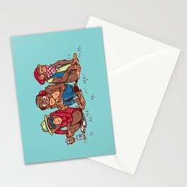 Three Wise Hipster Monkeys Stationery Cards