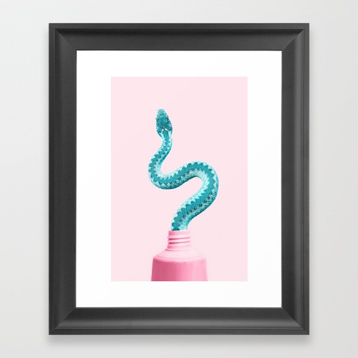 Snake-paste Framed Art Print