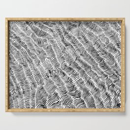 Hand-drawn Abstract Ramen Noodle Lines Serving Tray
