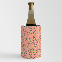 Yellow Lemons in branches pattern Wine Chiller