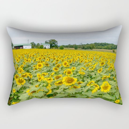 Field of Yellow Rectangular Pillow