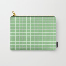 Squares of Green Carry-All Pouch