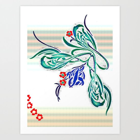 Blue Tulip Art Print