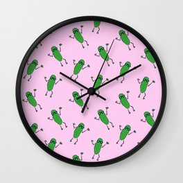 Party Pickles! Tickled Pink!  Wall Clock