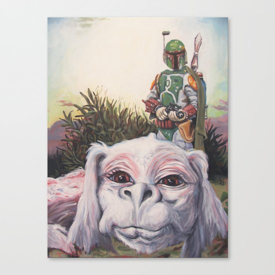 A Boy and His Dog Canvas Print