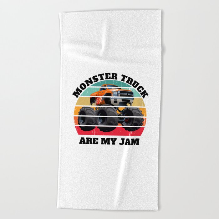 Monster Truck Beach Towel