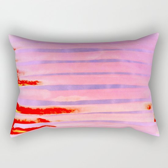 Pink Lava Lines Rectangular Pillow