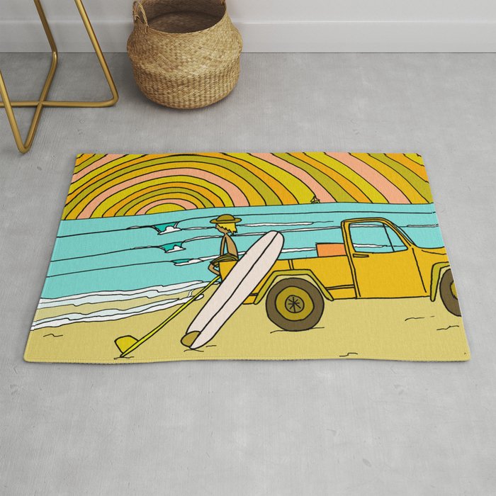 classic summer surf vibes forever Rug