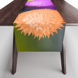 Colorful Jack Fruit on an Abstract Background Table Runner