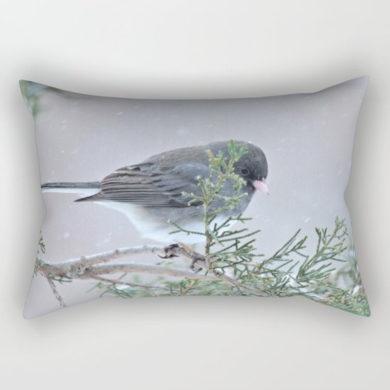 Reverie (Dark-eyed Junco) Rectangular Pillow